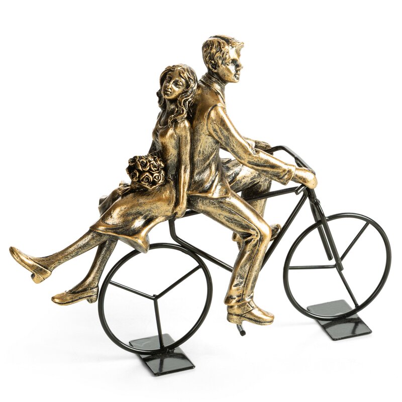 FIGURKA DEKORACYJNA VELO (03) 20 X 6 X 17 CM ZŁOTY
