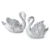 Figurka ceramiczna łabędź Devin srebrna 14 X 11 X 13 CM – z subtelnym blaskiem