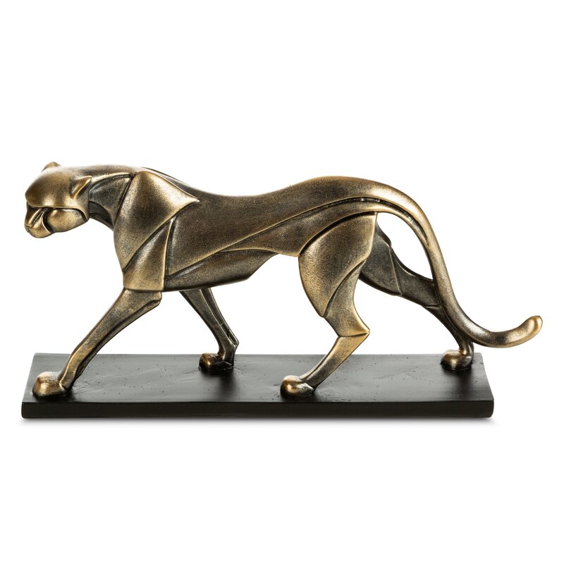 Figurka ceramiczna Madox złota 25 X 7 X 13 cm – na komodę i biurko