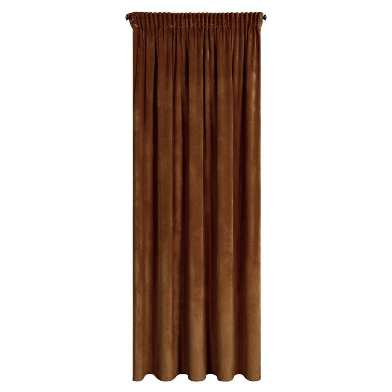ZASŁONA GOTOWA D91 NAMI NA TAŚMIE 135 X 270 CM RUDY