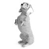 Figurka ceramiczna Senti srebrna 14 X 9 X 15 cm – ozdoba salonu i biura