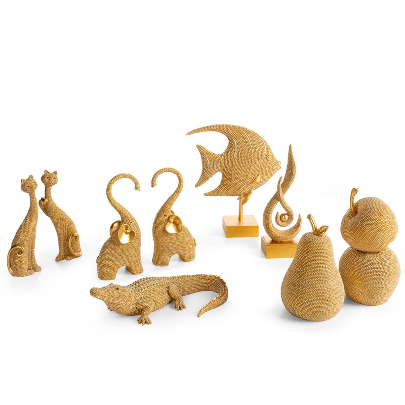 Figurka ceramiczna Eldo złota 10 X 9 X 16 CM – do salonu i biura