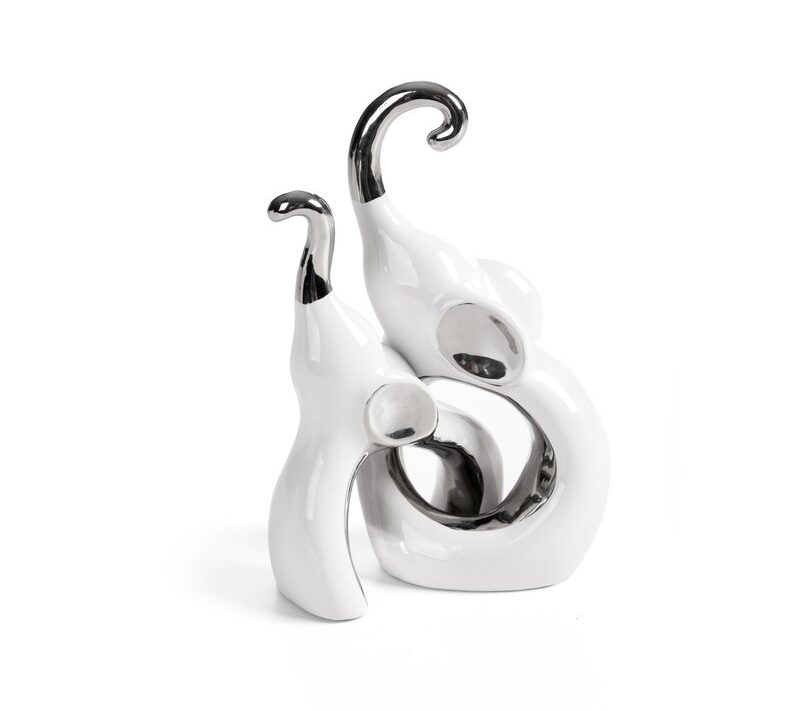 Figurka ceramiczna Alina biała 11 X 7 X 22 CM – do salonu i sypialni