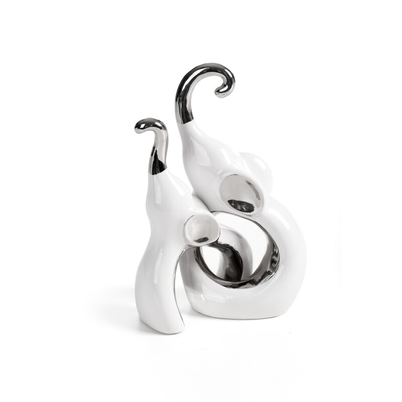 Figurka ceramiczna Alina biała 11 X 7 X 22 CM – do salonu i sypialni