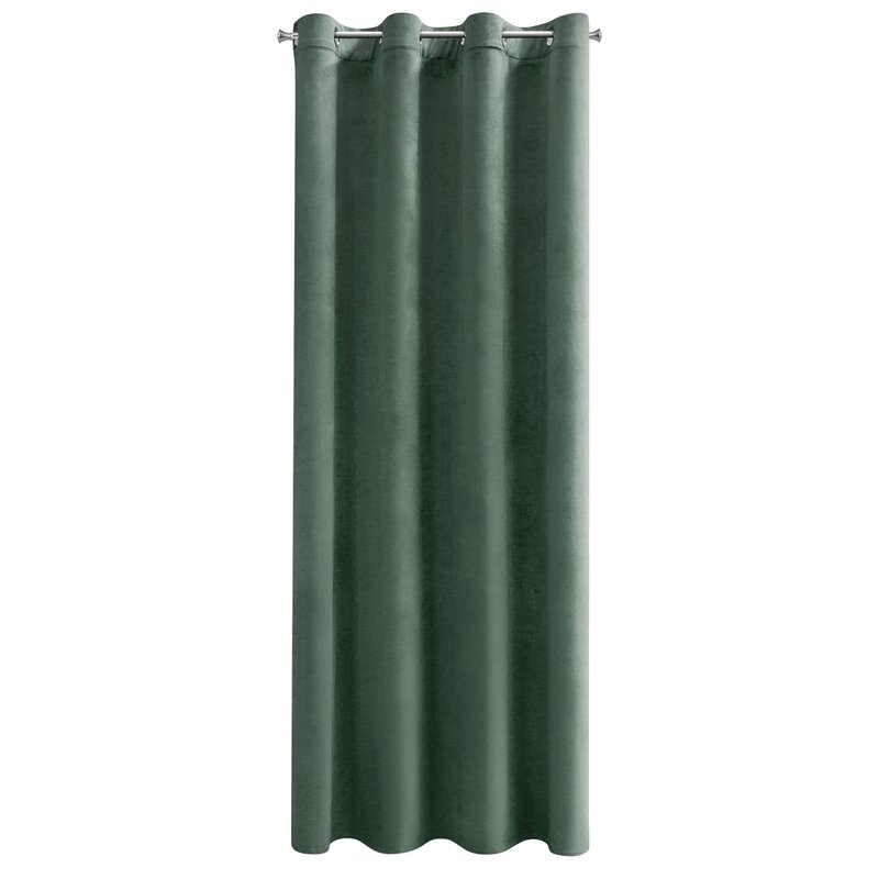 Zasłona gotowa D91 NAMI ciemnomiętowa 135 X 250 CM – welwetowa, miękka tkanina