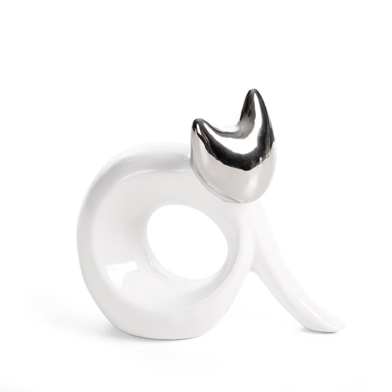 Figurka ceramiczna Alina biała 16 X 6 X 15 CM – do nowoczesnych wnętrz