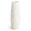Wazon ceramiczny Ada biały 20 X 9 X 17 cm – z organicznym wzorem