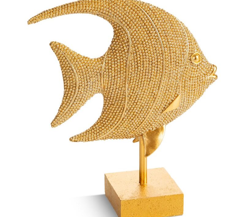 Figurka ceramiczna Eldo złota 20 X 7 X 23 cm – ozdoba na komodę i półkę