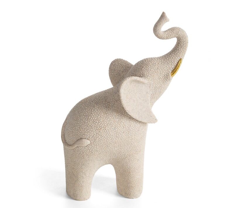 Figurka ceramiczna LUKAS beżowa 16 X 8 X 25 CM – egzotyczna dekoracja wnętrz