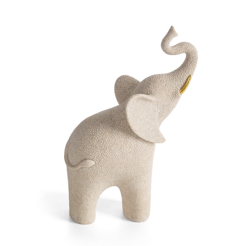 Figurka ceramiczna LUKAS beżowa 16 X 8 X 25 CM – egzotyczna dekoracja wnętrz