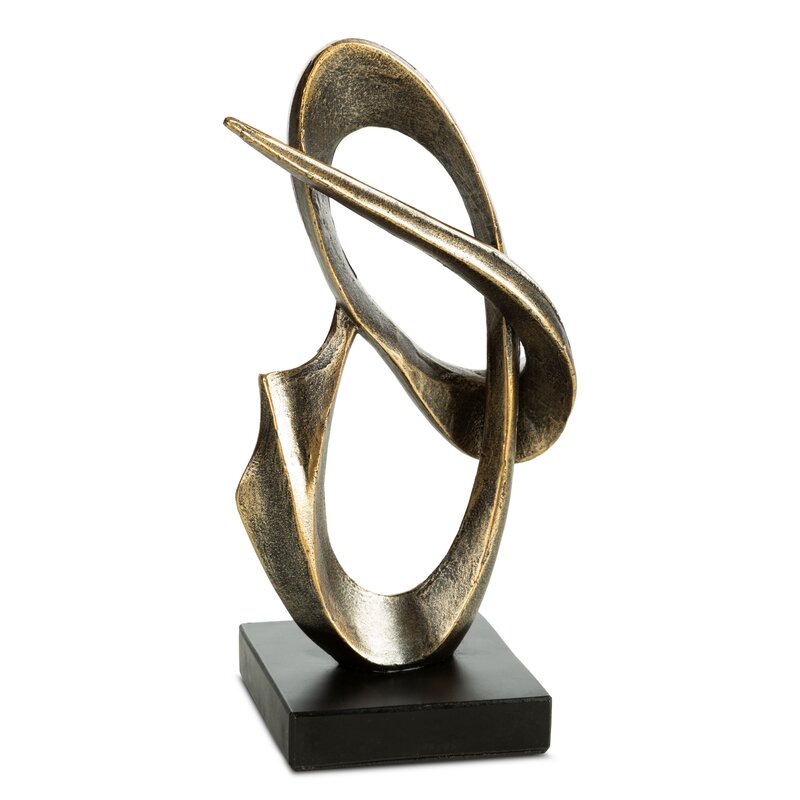 FIGURKA DEKORACYJNA ZOE 17 X 12 X 31 CM ZŁOTY