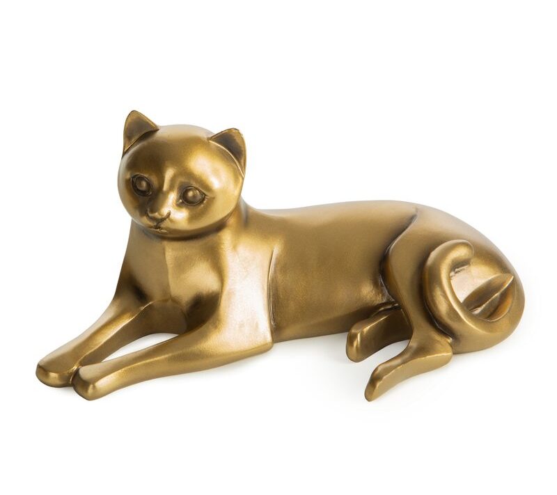 Figurka ceramiczna Gavin złota 21 X 12 X 10 cm – do salonu i sypialni