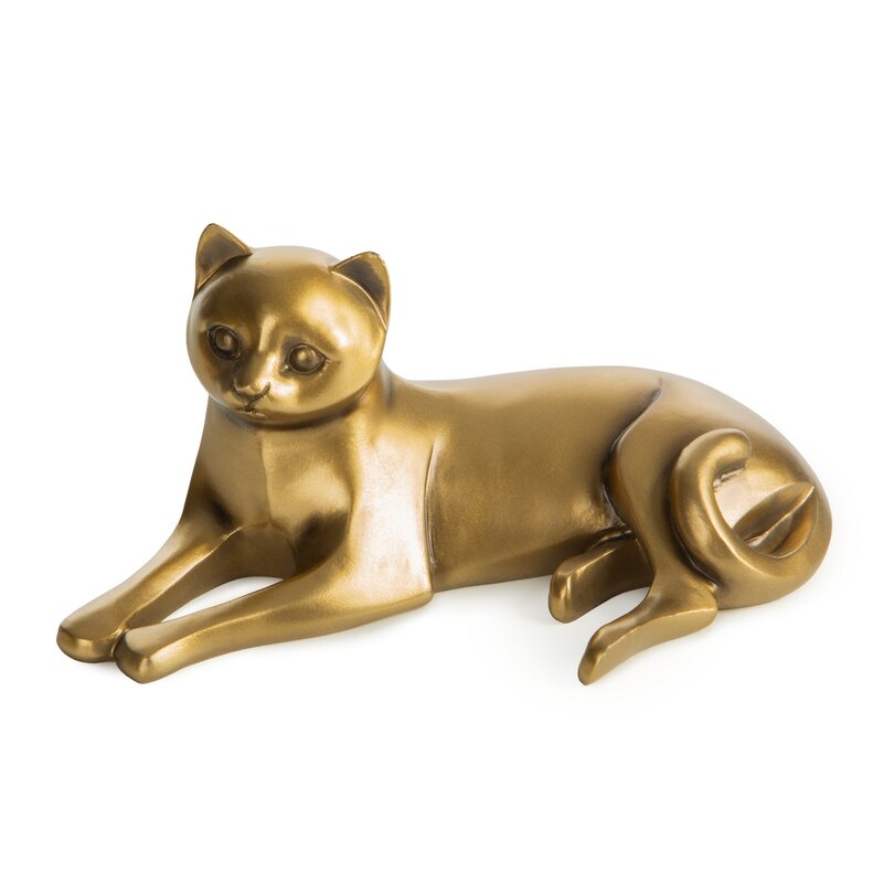 Figurka ceramiczna Gavin złota 21 X 12 X 10 cm – do salonu i sypialni
