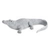 Figurka ceramiczna Słoń Eldo srebrna 10 X 5 X 6 CM – z miseczką na drobiazgi