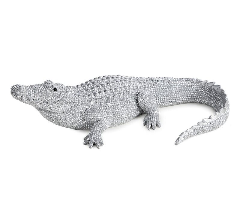 Figurka ceramiczna Eldo srebrna 23 X 14 X 7 cm – intrygujący akcent do wnętrza