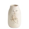 Wazon ceramiczny Noela biały 14 X 8 X 16 CM – ze złotymi detalami