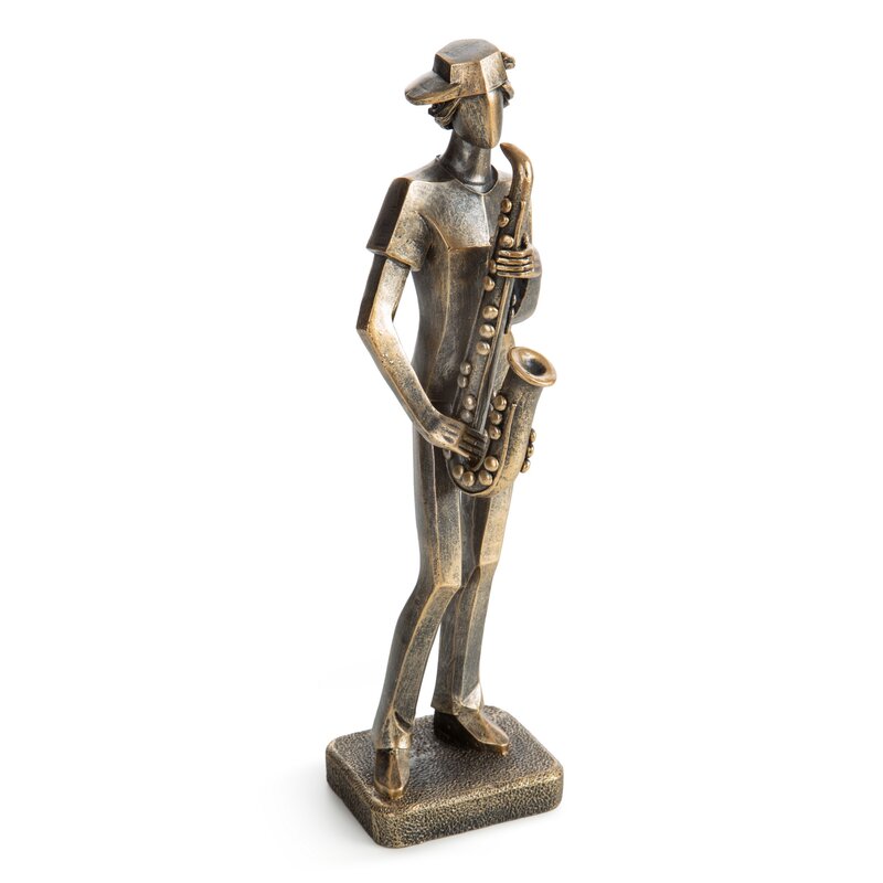 Figurka ceramiczna Melody złota 9 X 9 X 29 CM – złocisty blask