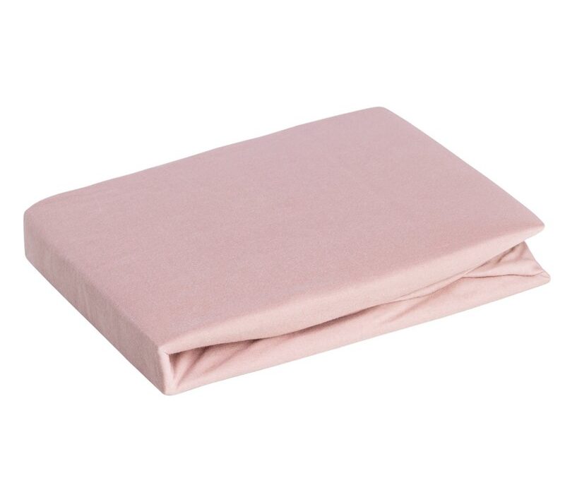 Prześcieradło z gumką jersey D91 jasnoróżowe 240 X 220 X 30 CM – miękkie i komfortowe