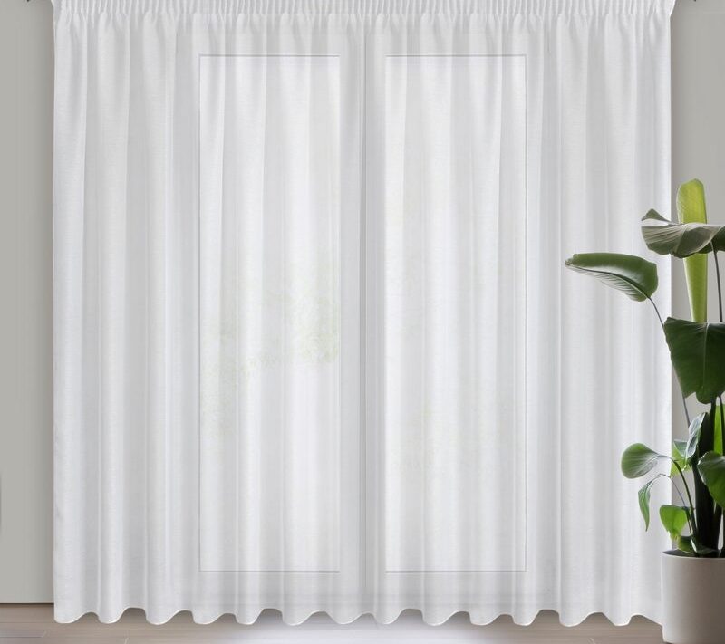 Firana gotowa Rebecca biała 300 X 270 cm – lekka i elegancka