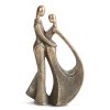 Figurka ceramiczna Lukas złota 9 X 7 X 19 cm – z unikalną fakturą