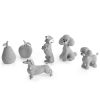 Figurka ceramiczna Senti srebrna 11 X 11 X 13 CM – do nowoczesnych wnętrz