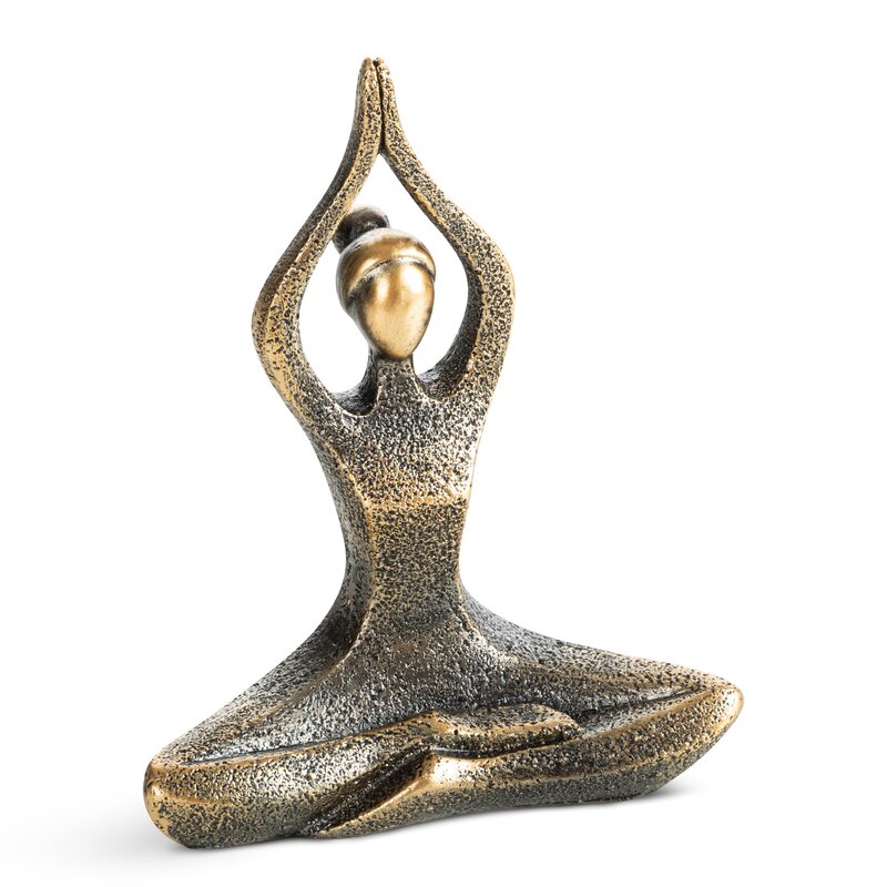 Figurka ceramiczna Lady złota 12 X 6 X 14 CM – spokój i harmonia