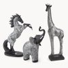 Figurka ceramiczna TRAVIS stalowa 19 X 7 X 26 CM – nowoczesny akcent do wnętrz