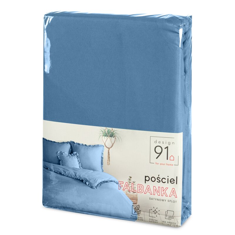 Pościel z mikrowłókna D91 MI błękitna 160 X 200 CM – miękka i komfortowa