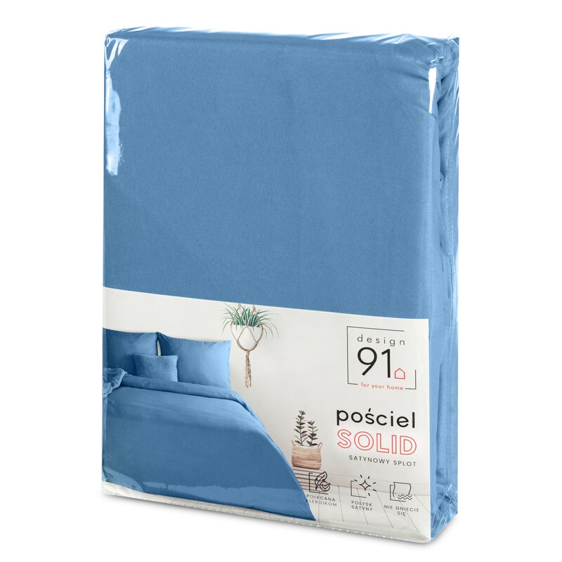 Pościel D91 Mikrofibra niebieska 220 X 200 CM – miękka i łatwa w pielęgnacji