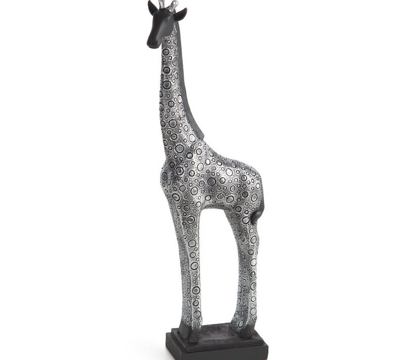 Figurka ceramiczna Travis stalowa 13 X 8 X 35 CM – w kształcie żyrafy