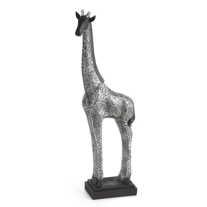 Figurka ceramiczna Travis stalowa 13 X 8 X 35 CM – w kształcie żyrafy