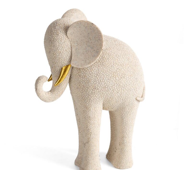 Figurka dekoracyjna Lukas beżowa 15 X 8 X 21 CM – z nutą egzotyki