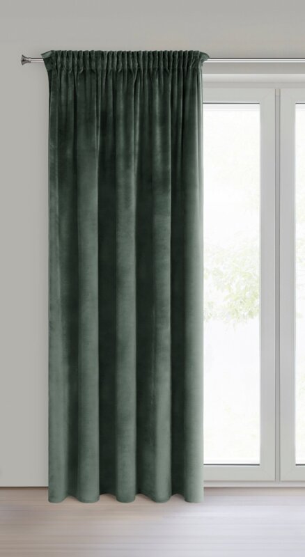 ZASŁONA GOTOWA D91 NAMI NA TAŚMIE 135 X 270 CM CIEMNOSZARY