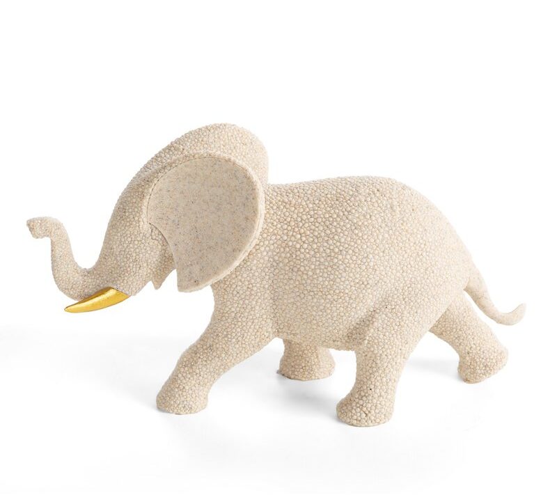 Figurka dekoracyjna Lukas beżowa 23 X 7 X 13 CM – symbol szczęścia