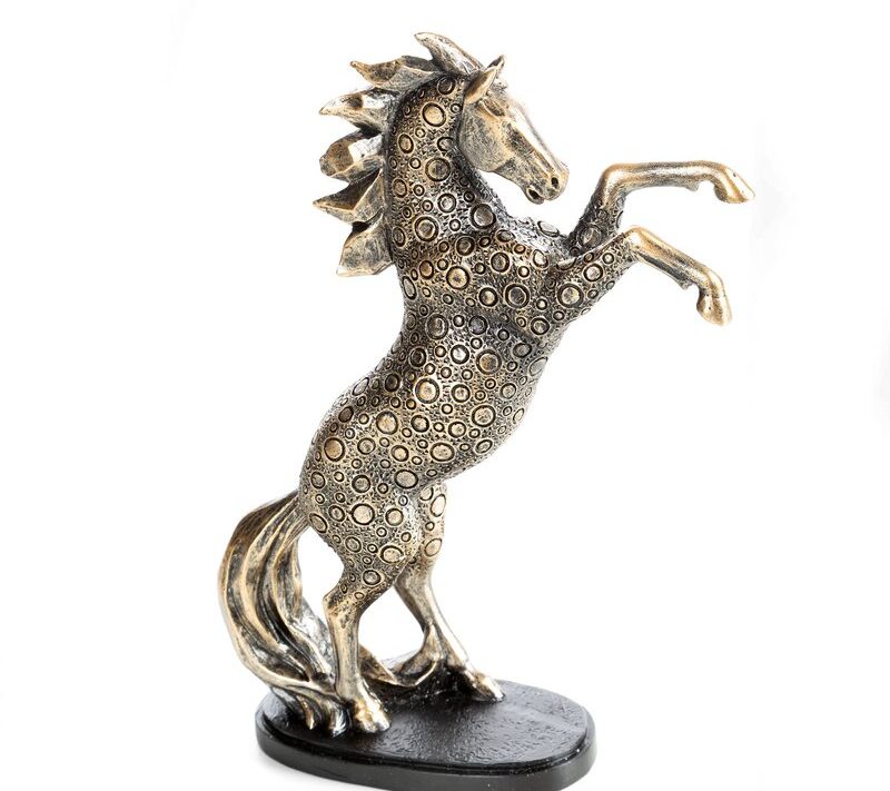Figurka ceramiczna Travis złota 19 X 7 X 26 cm – dodaje prestiżu