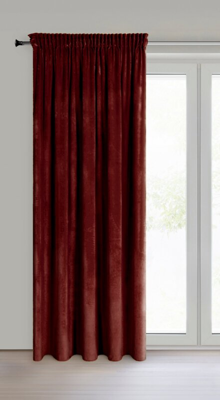 ZASŁONA GOTOWA D91 NAMI NA TAŚMIE 135 X 270 CM BORDOWY