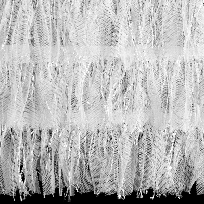 Firana gotowa na taśmie Arabella 3 biała 400 X 160 cm – z ozdobną obszywką