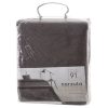 Narzuta welurowa D91 Luiz 4 grafitowa 220 X 240 cm – z wzorem liści palmowych
