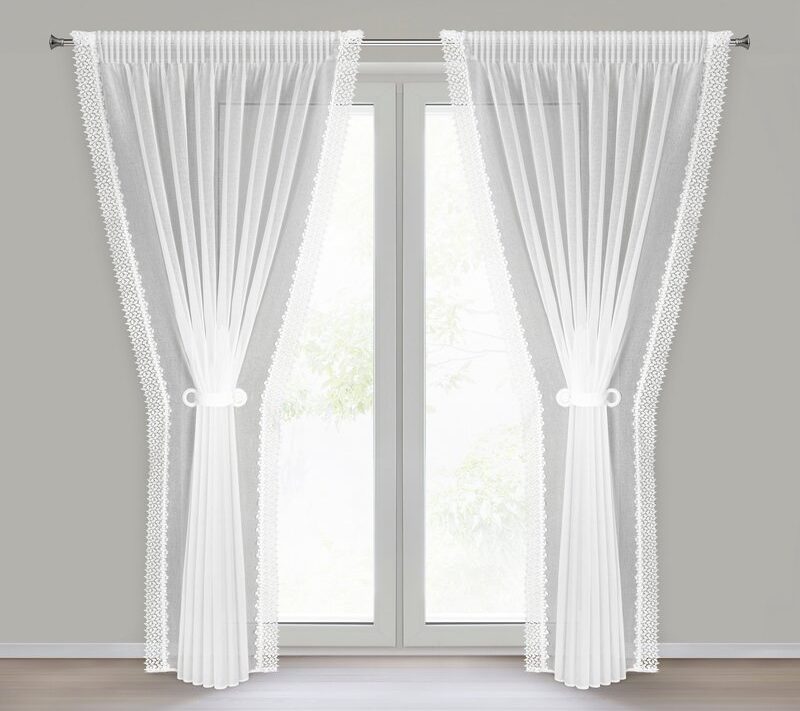 Firana gotowa Hestia 2 biała 200 X 250 CM – rozświetla wnętrze