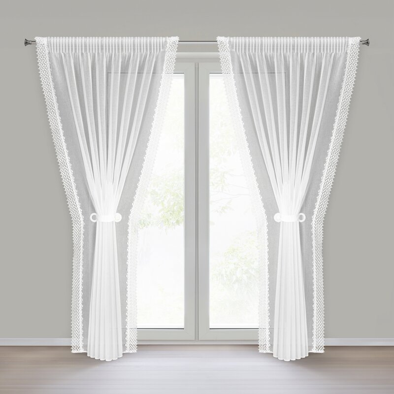 Firana gotowa Hestia 2 biała 200 X 250 CM – rozświetla wnętrze