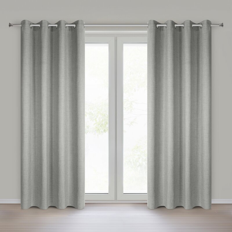 Zasłona gotowa JULA2 ciemnobeżowa 140 X 250 cm – styl eko i prywatność