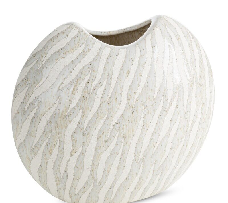 Wazon ceramiczny Ada biały O 26 X 21 CM – doda lekkości wnętrzu