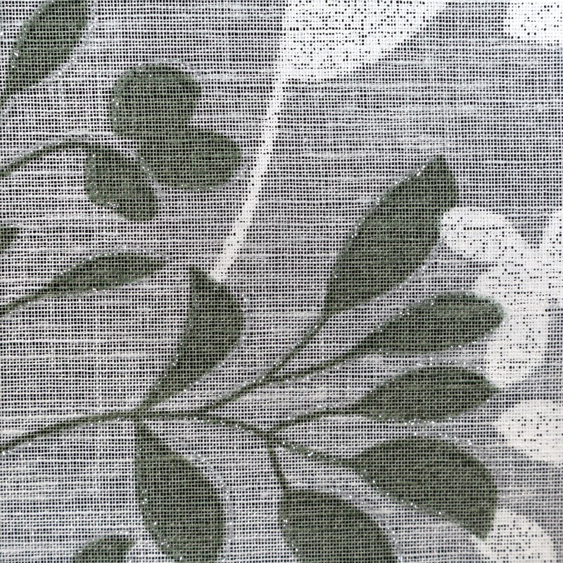 Zasłona gotowa Monica biała 140 X 270 cm – z botanicznym nadrukiem
