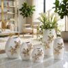 Wazon ceramiczny Noela biały 13 X 11 X 25 CM – na susze i kwiaty