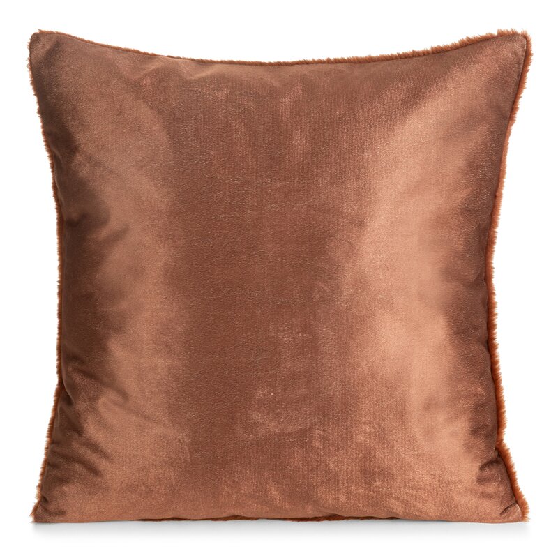 Poszewka futrzana Nina rudy 45 X 45 cm – miękka w dotyku