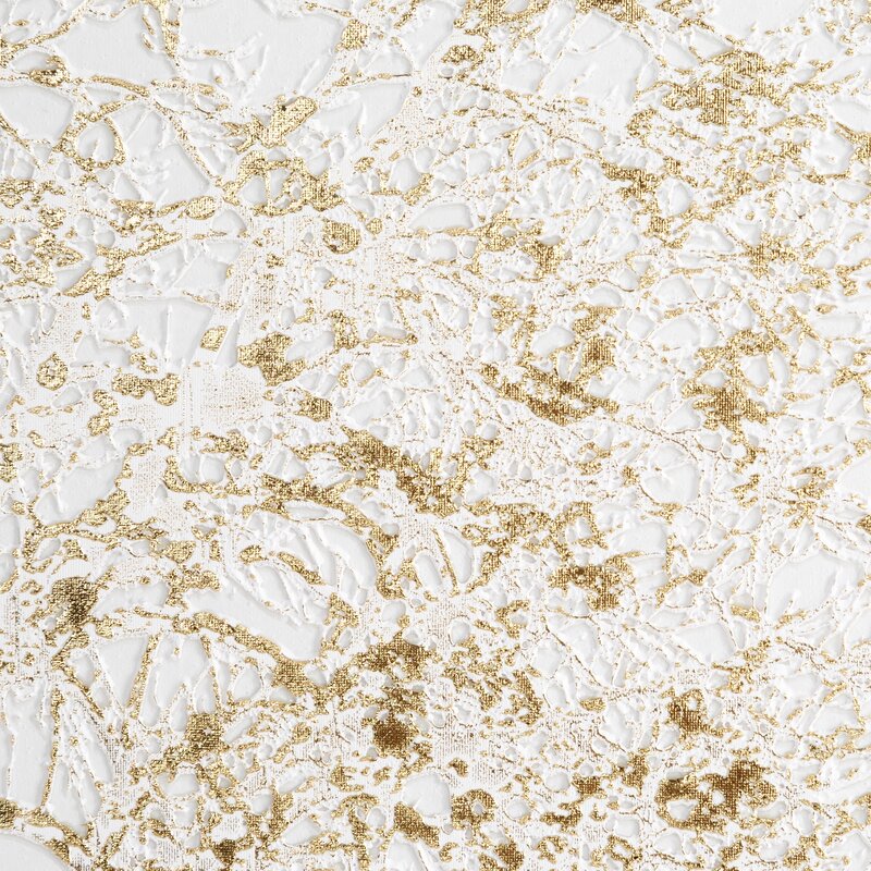 Obraz Złote Drzewo biały 80 X 80 X 3 CM – rozświetla wnętrze