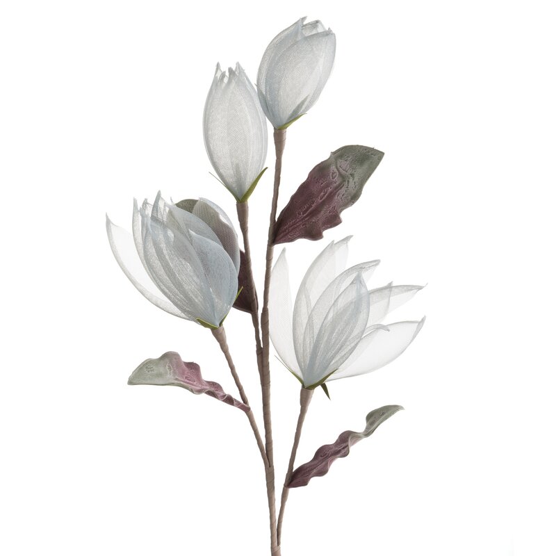 KWIAT ORGANZA 14 100 CM POPIELATY