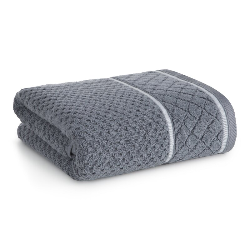 Ręcznik bawełniany Zero Twist Favori stalowy 70 X 140 CM – miękki i chłonny