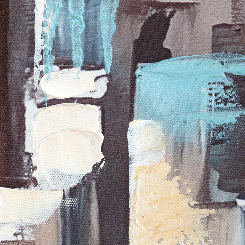 Obraz ręcznie malowany 760 kremowy 120 X 60 X 4 CM – nadaje wnętrzu głębi