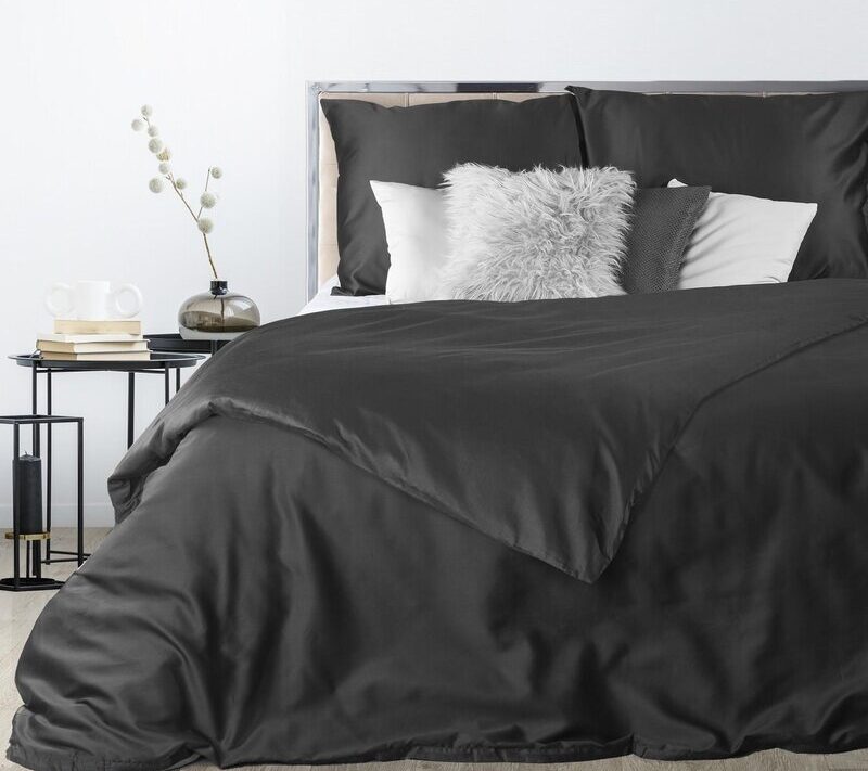 Komplet pościeli Nova3 czarny 180 X 200 cm – do minimalistycznej sypialni